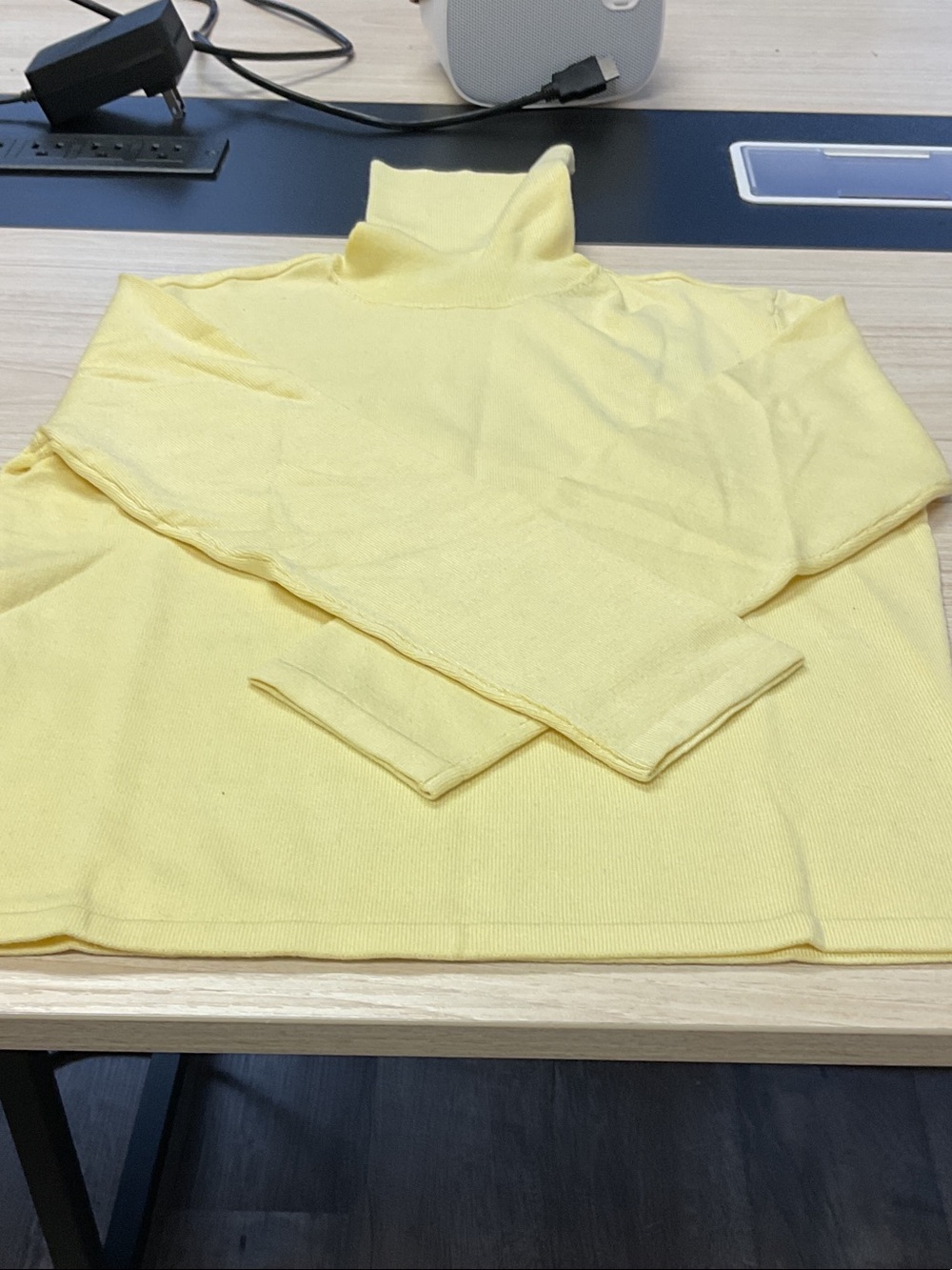 Light Yellow Turtleneck Sweater - Women's Classic Knit